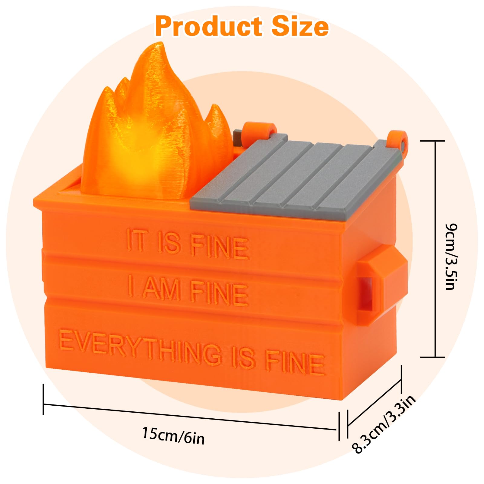 Dalycro Dumpster Fire Pencil Holder Fun Desk Accessories