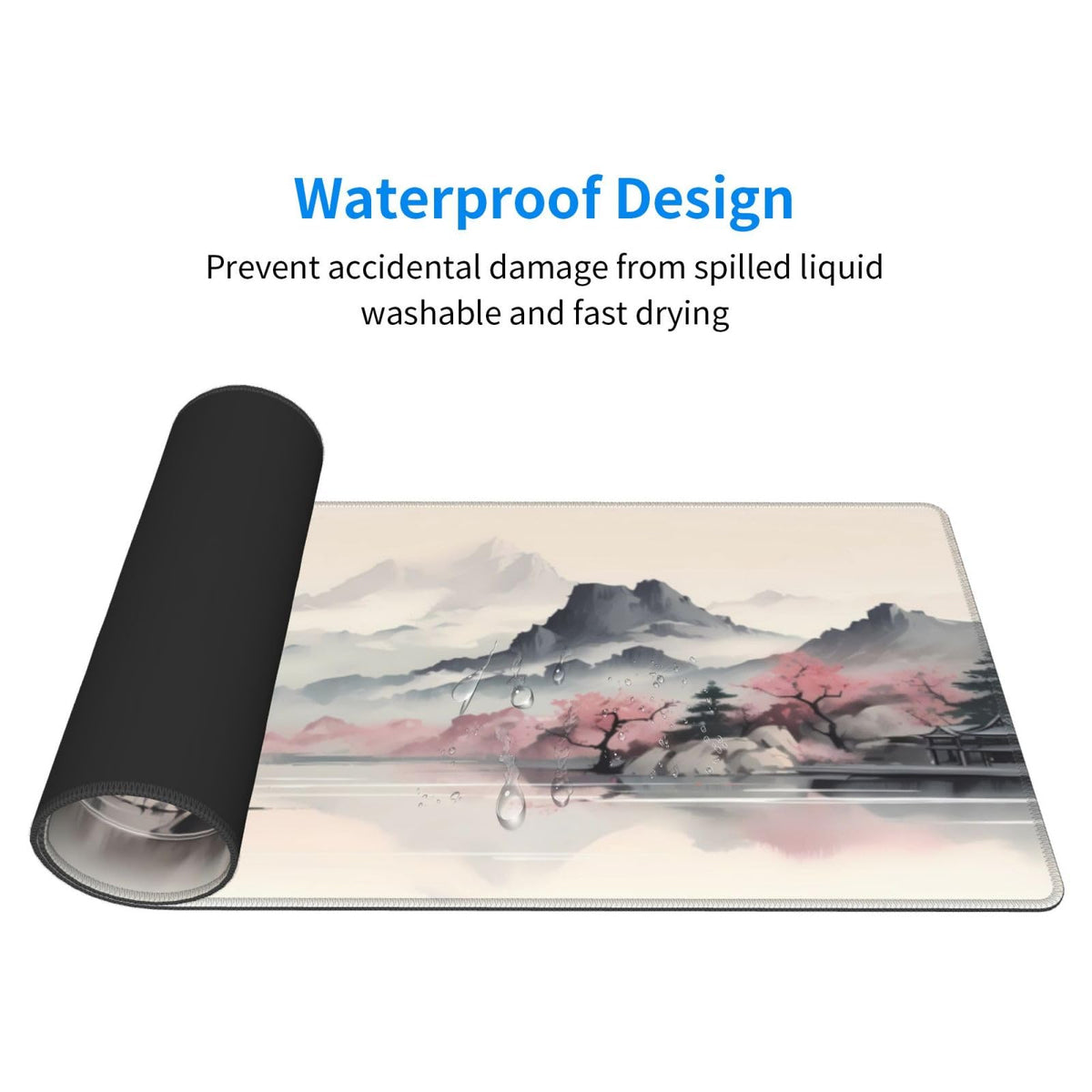 Gaming Mouse Pad Desk Pad,Extended Big Mouse Pad,31.5x11.8 Inch Long Computer Keyboard Mouse Mat