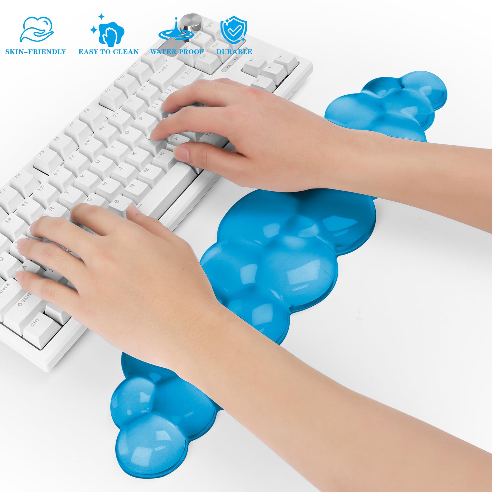 Gel Cloud Keyboard Wrist Rest, Cute Wrist Support and Arm Support Keyboard Rest for Keyboard Typing