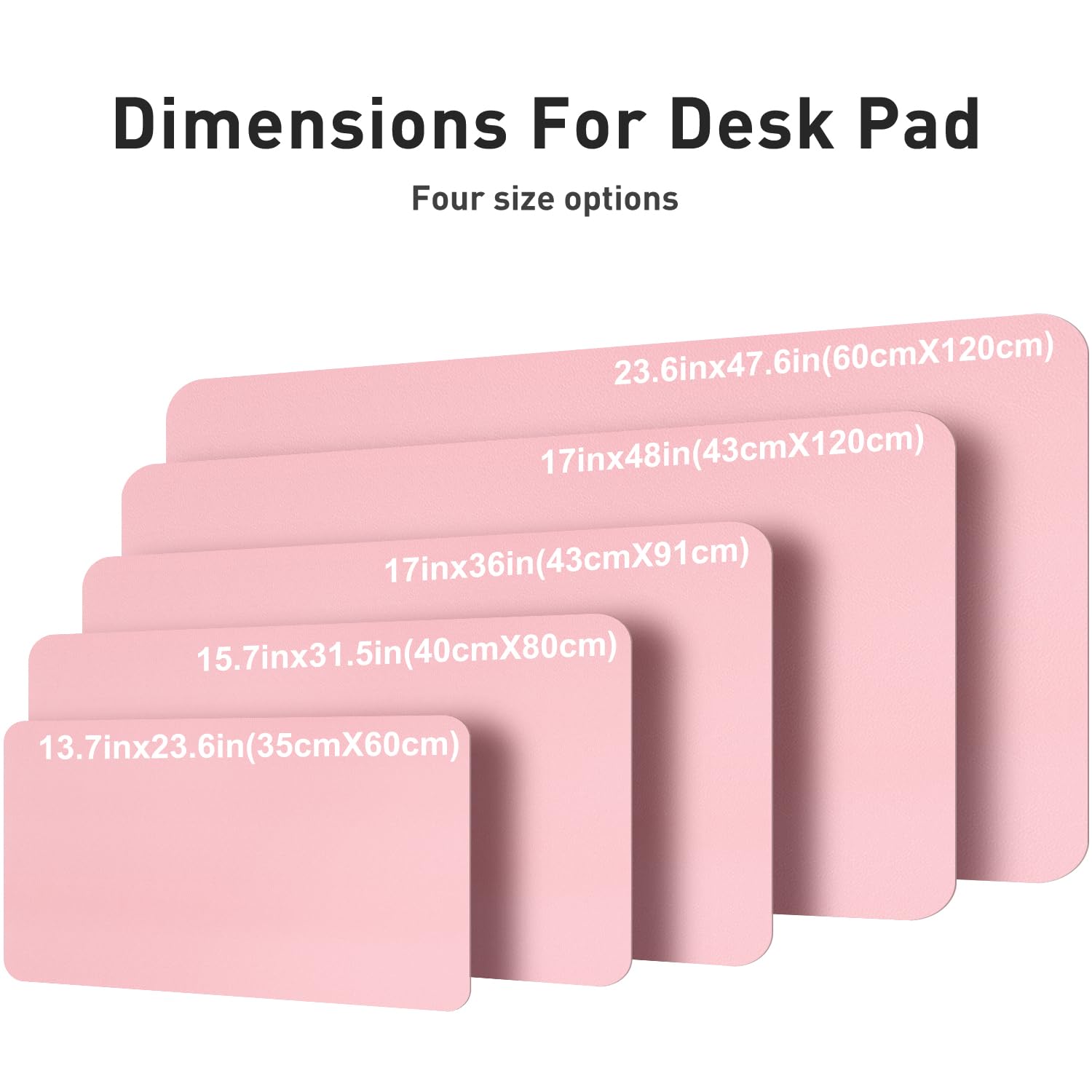 Aothia Faux Leather Desk Mat – Large Mouse Pad, Non-Slip PU Leather Blotter, Waterproof Writing