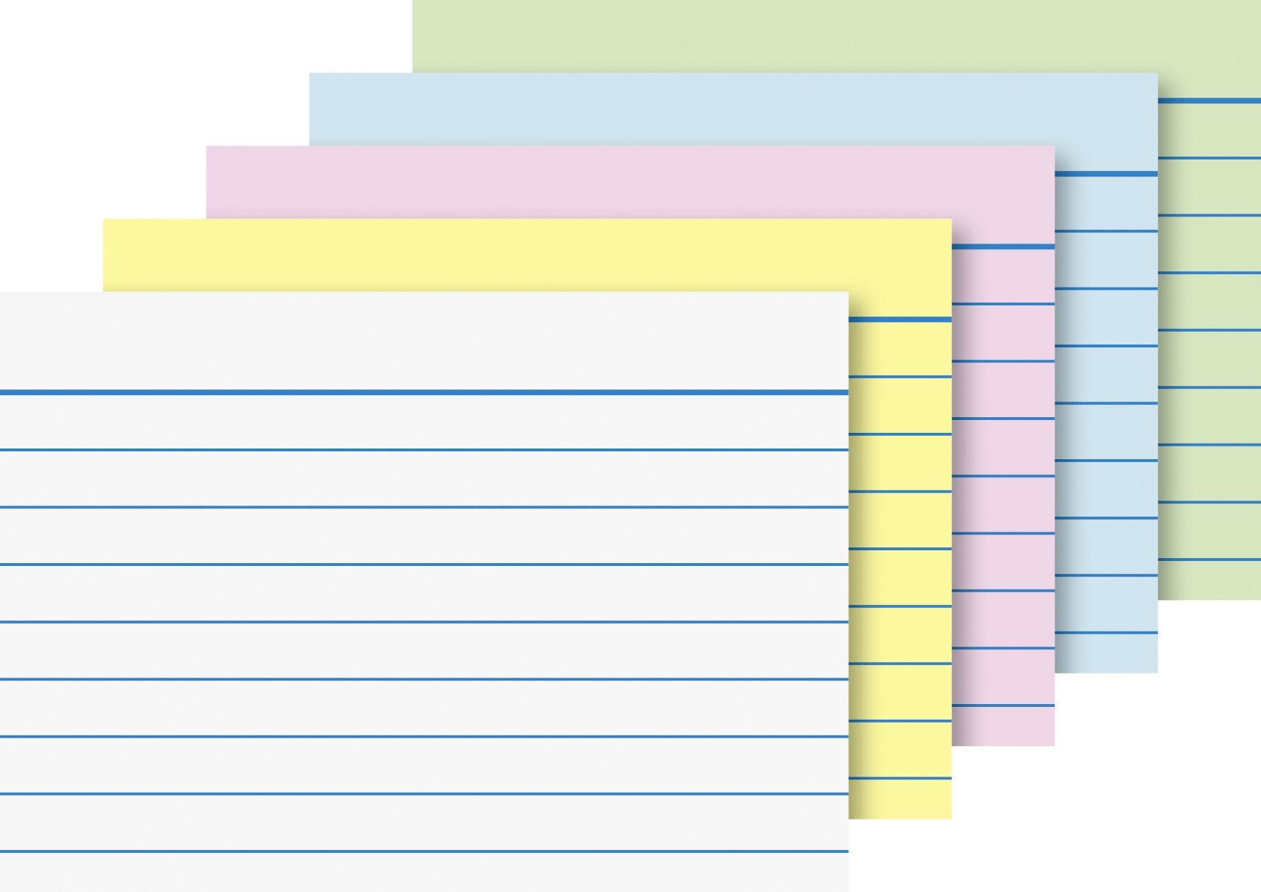 Baier Schneider &Record Cards 180 g/M ² Card, A8, Landscape, Lined, Assorted