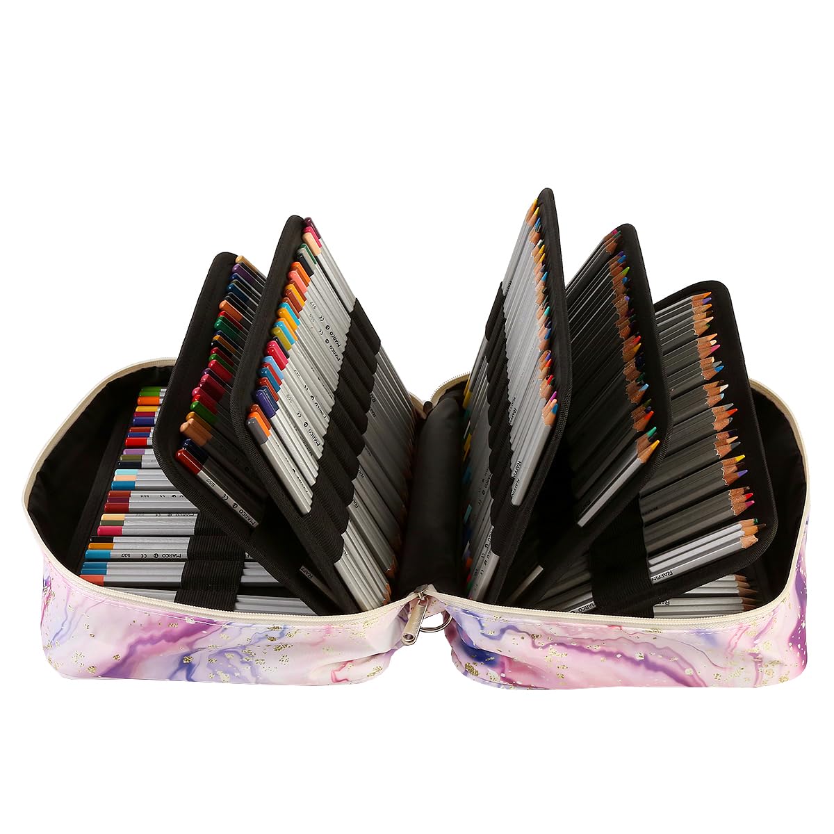 Lbxgap 360 Slots Colored Pencil Case w/Handle & Shoulder Strap