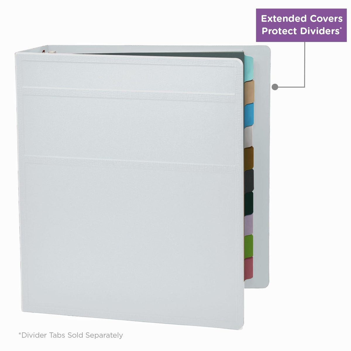 Carstens 2-Inch Heavy Duty 3-Ring Binder - Side Opening, White, Durable Plastic, Precision No-Gap