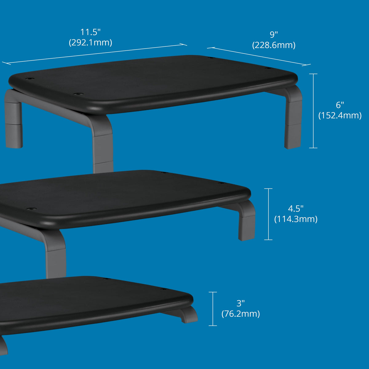 Kensington SmartFit Low Profile Monitor Stand for up to 40lbs screens, Compact Desktop Stand Riser