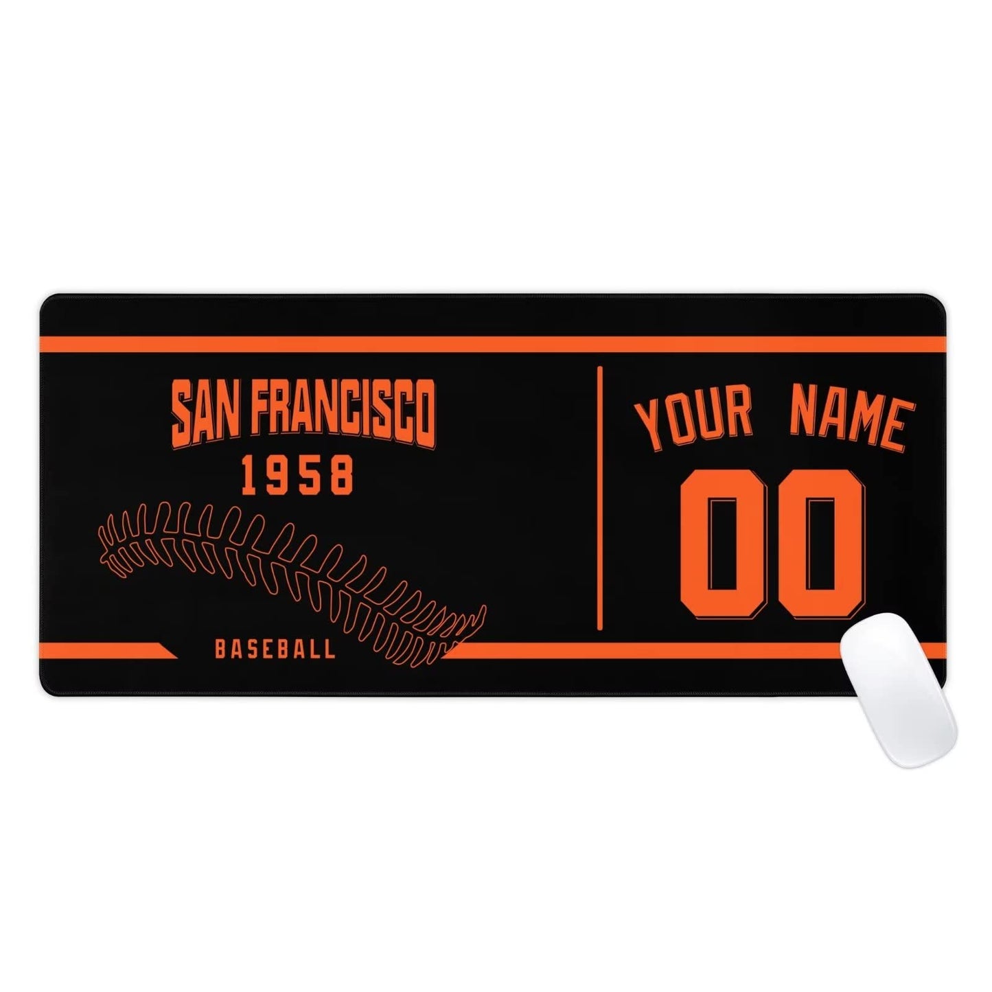 San Francisco Mouse Pad Custom Any Name and Number Personalized Desk Pad for Men Women Youth Gifts