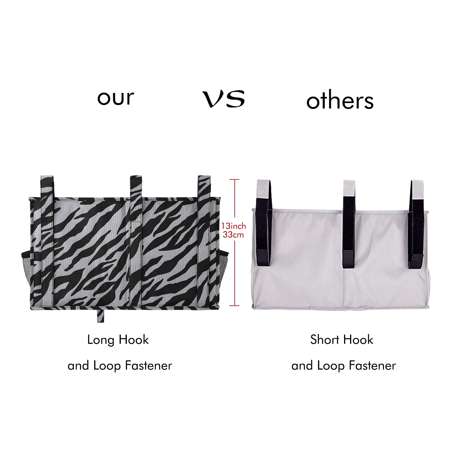 Surblue Bedside Caddy Hanging Organizer Storage Bag Pocket for Bunk, Hospital, College Dorm Rooms