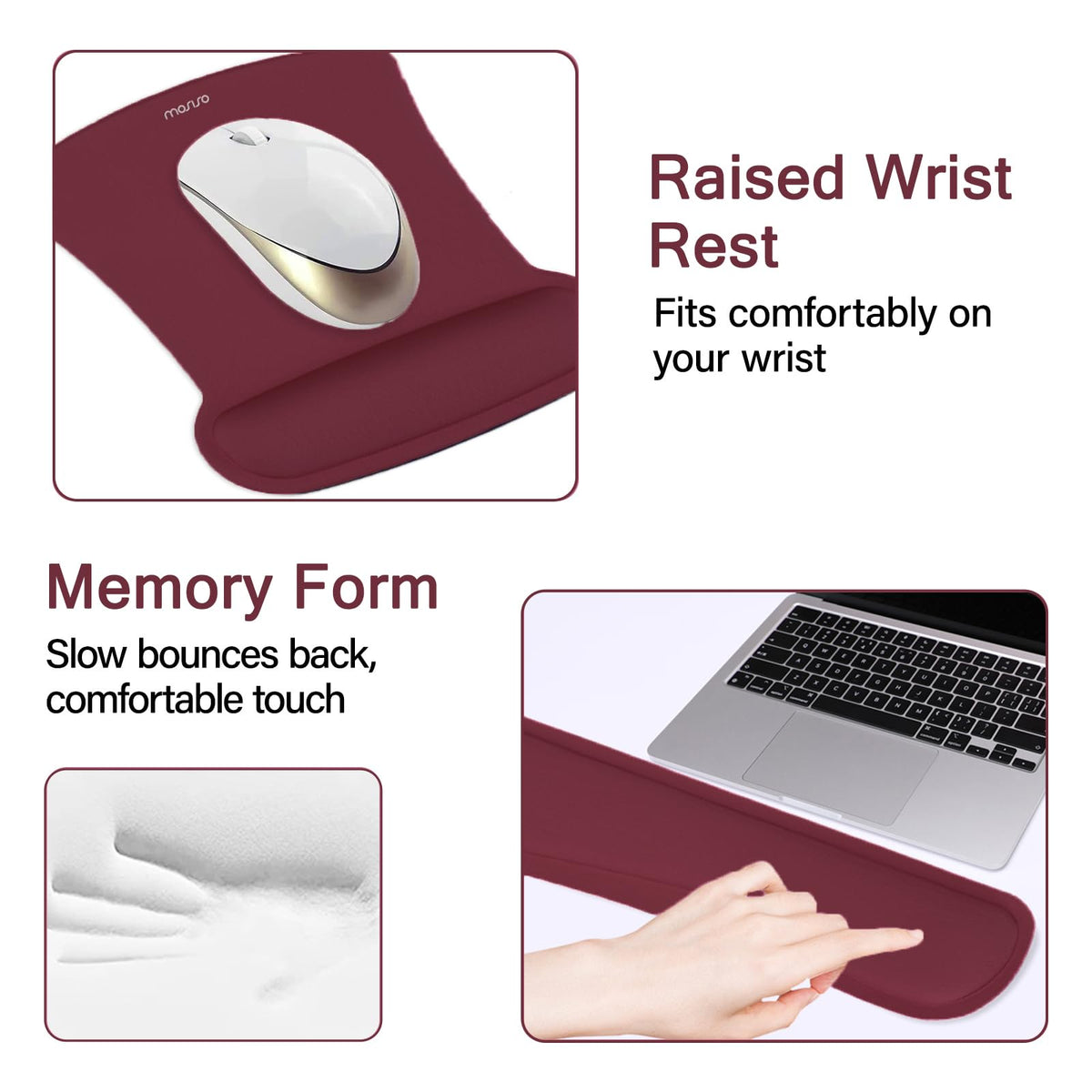 MOSISO Keyboard Mouse Pad Set, Large Gaming Mousepad&Keyboard Wrist Rest