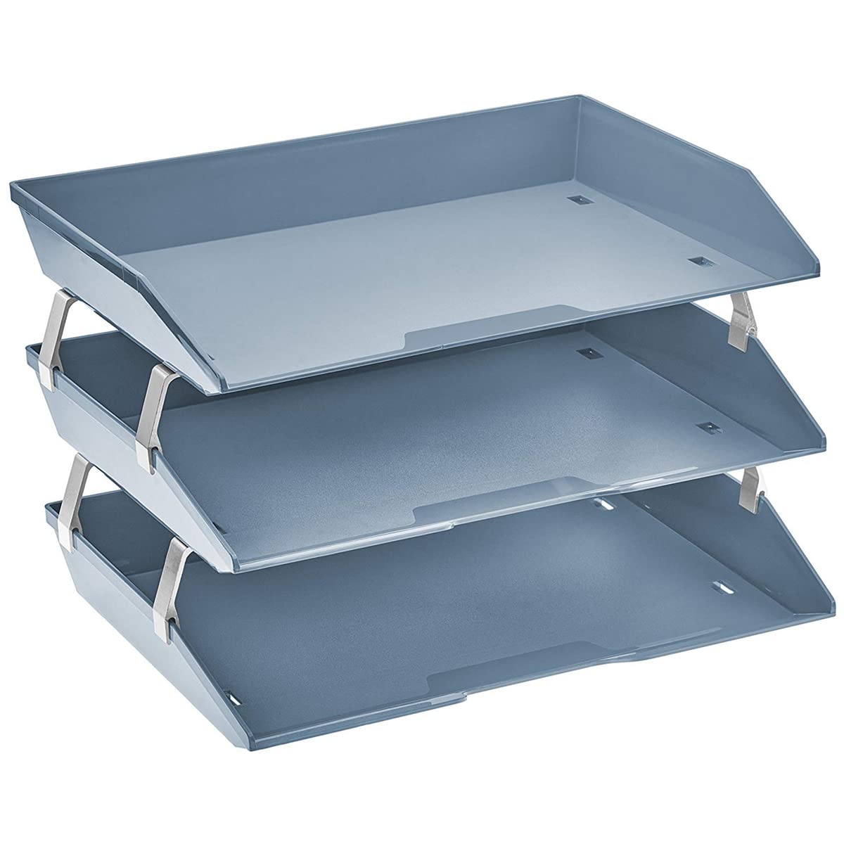 Acrimet Facility 3 Tier Letter Tray, Side Load, Letter Size/A4, Desktop File Organizer, Plastic