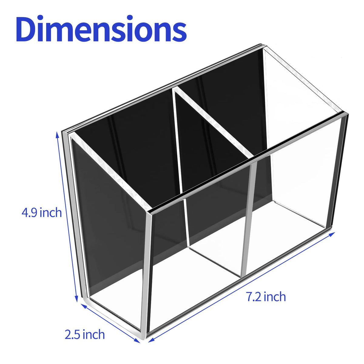 Carmanon Clear Acrylic Magnetic Pen Holder for Whiteboard, Refrigerator