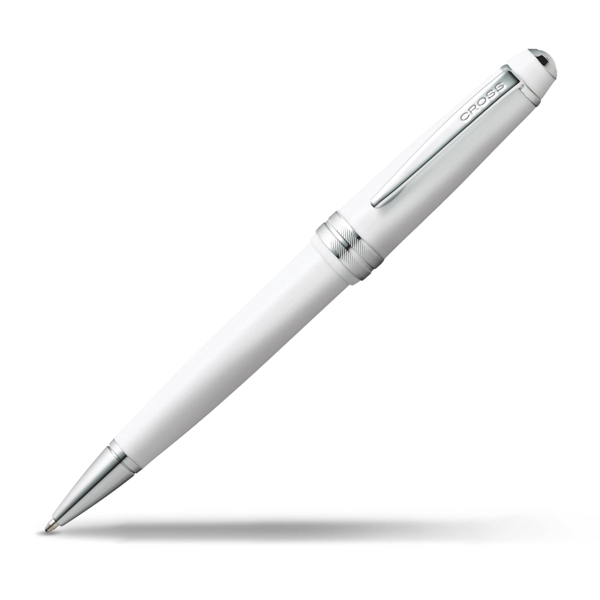 Cross Bailey Light White Ballpoint Pen, Medium Point, Black Ink