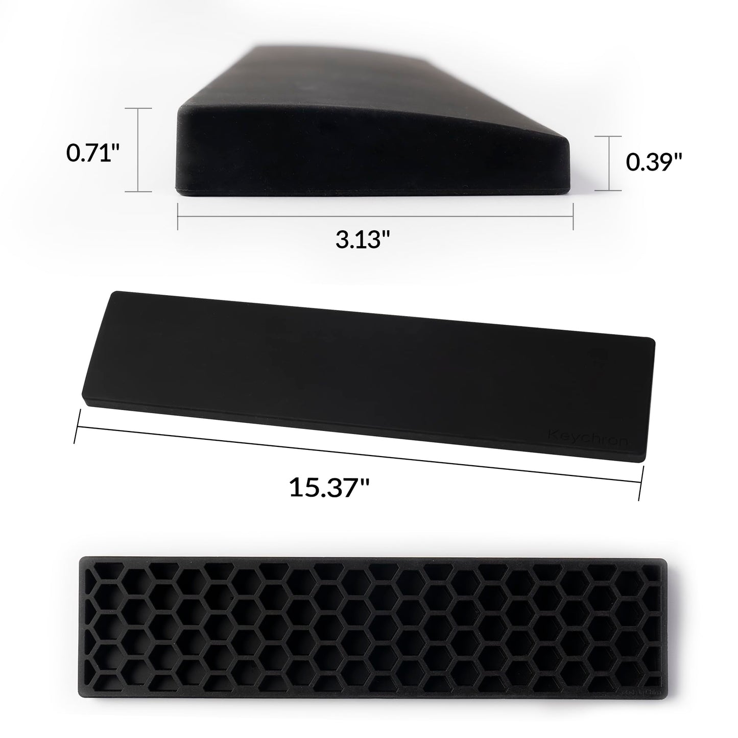Ergonomic Silicone Wrist Rest for Keychron K4 Pro / K4 Max / Q5 / V5 / V5 Max,15.37" Honeycomb