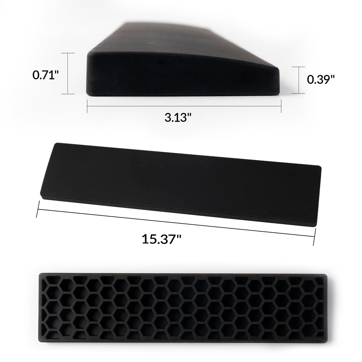 Ergonomic Silicone Wrist Rest for Keychron K4 Pro / K4 Max / Q5 / V5 / V5 Max,15.37" Honeycomb