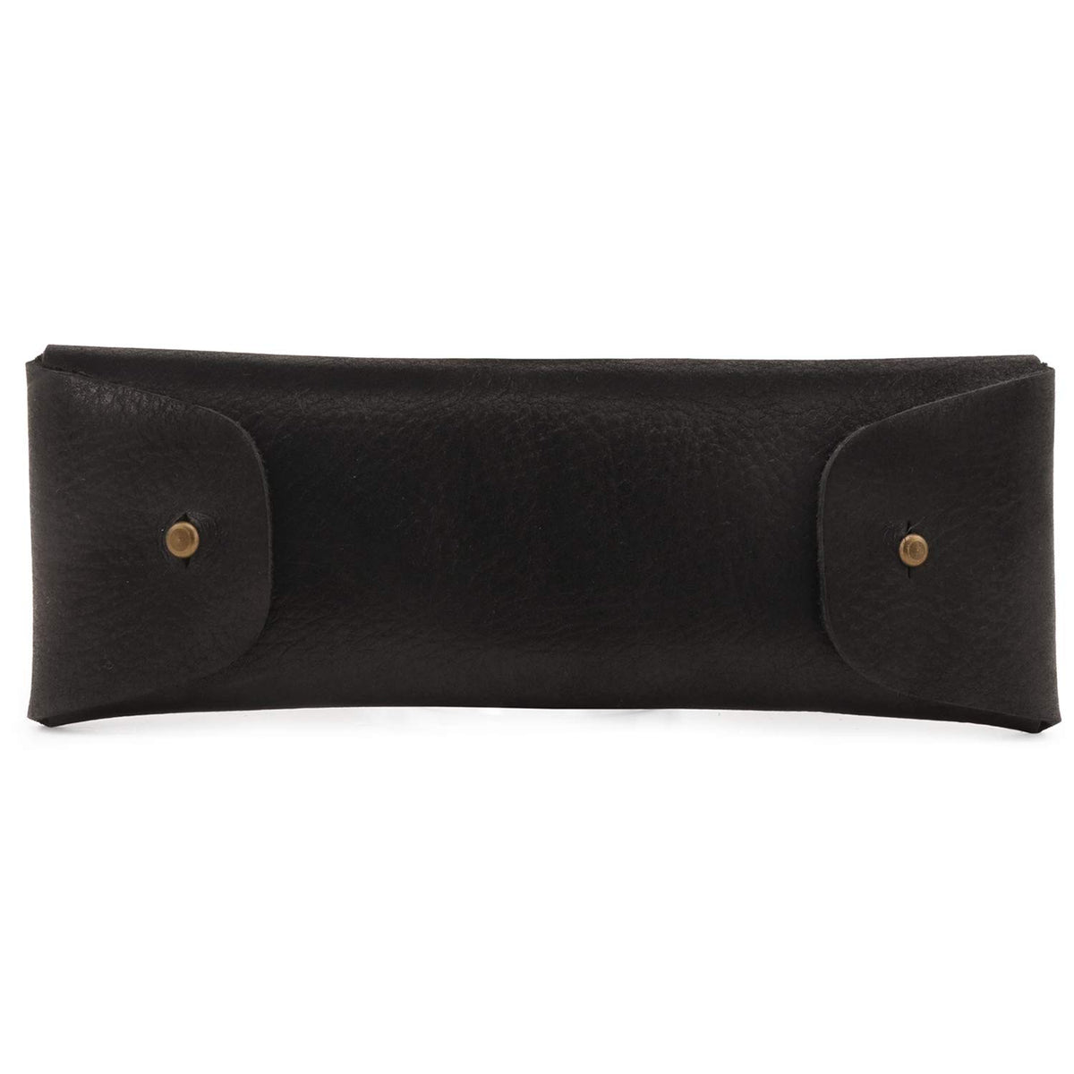 Londo Genuine Leather Retro Pen and Pencil Case - Metal Snap Fastener, Pencil Pouch Stationery Bag