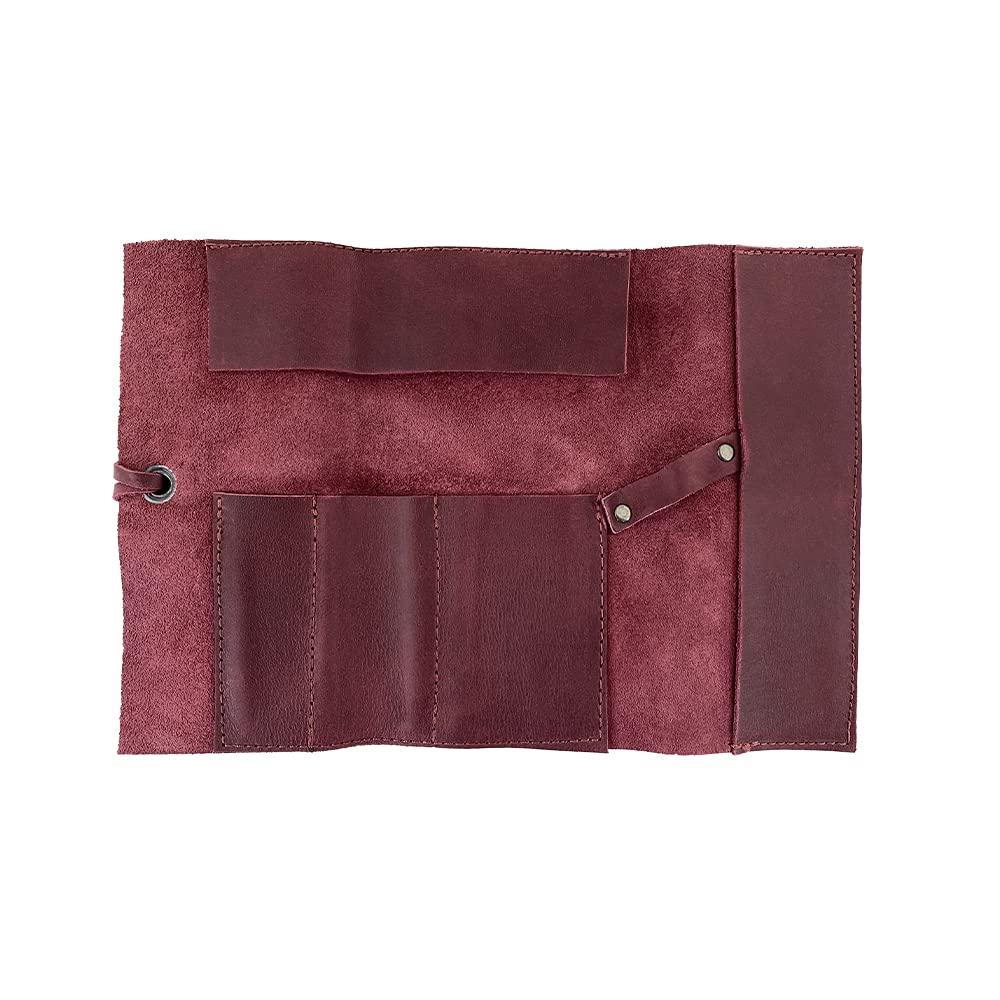 Hide & Drink, Rustic Pencil Roll Pouch, Multi-Purpose Storage Wrap for Scissors, Earphones