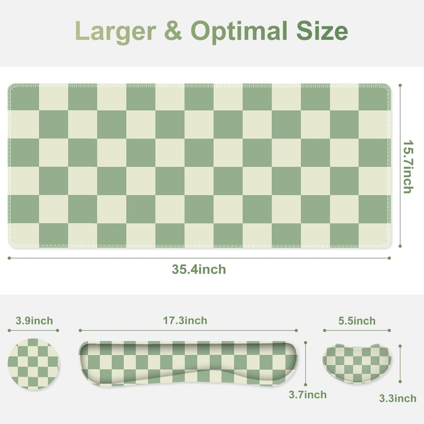 NXZGO Large Gaming Mouse Pad Set, 4 in1 Ergonomics Keyboard Desk Mat with Memory Foam Wrist Rest