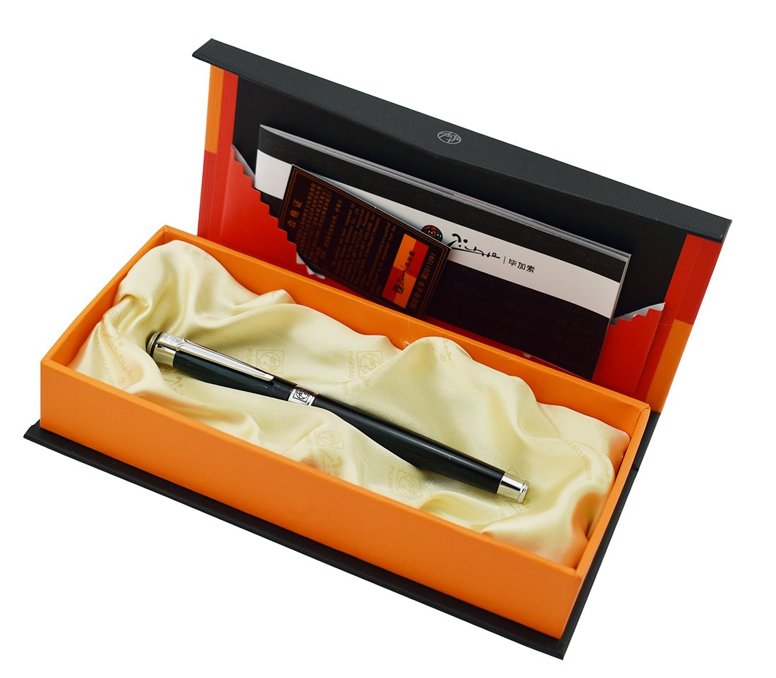 Lanxivi Picasso 903 Fountain Pen Green Marble Fine Nib Sweden Flower King with Pen Box Set