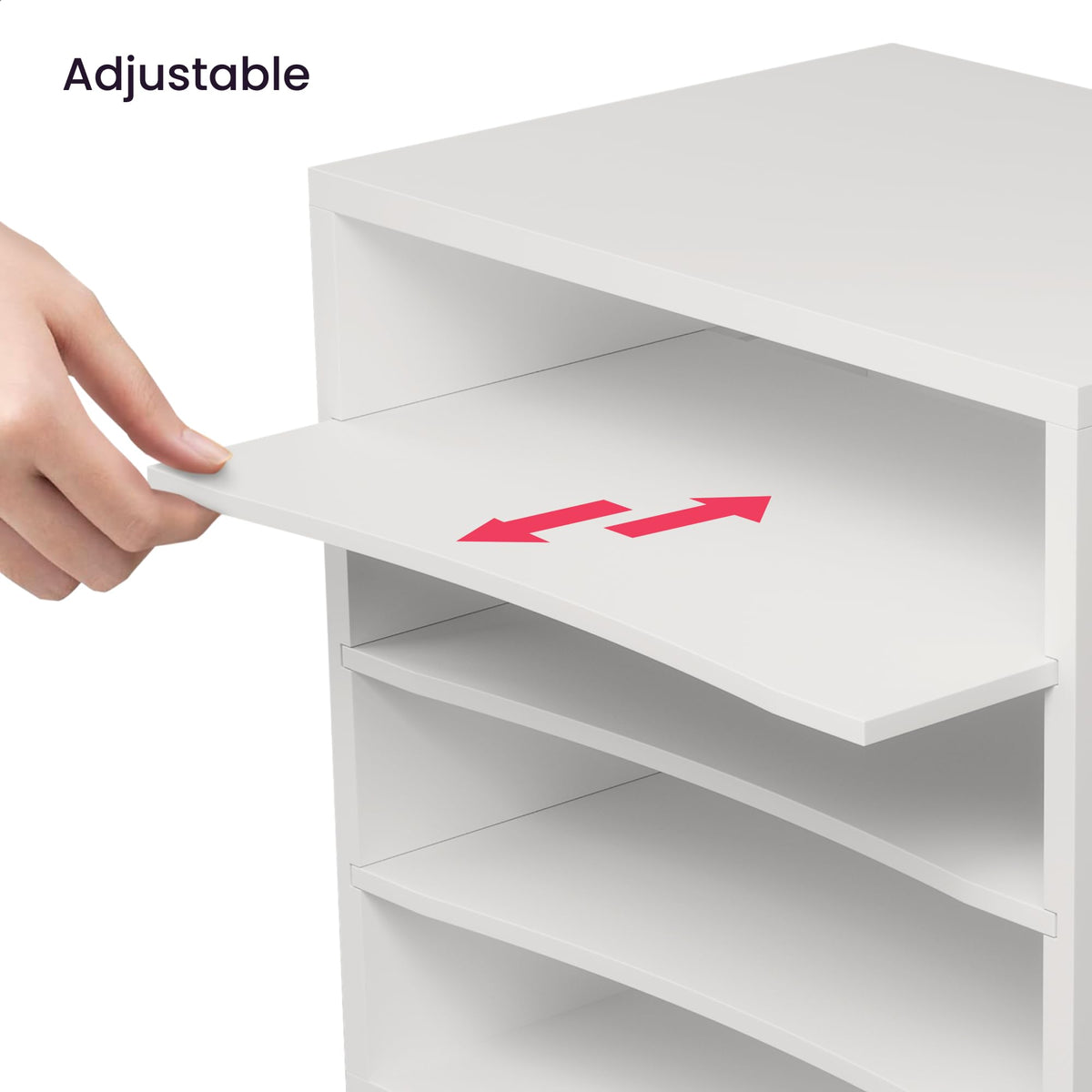 Ballucci 4-Tier Paper Organizer for Desk, Stackable Organizer Tray, Desk Storage Shelves, Stacking