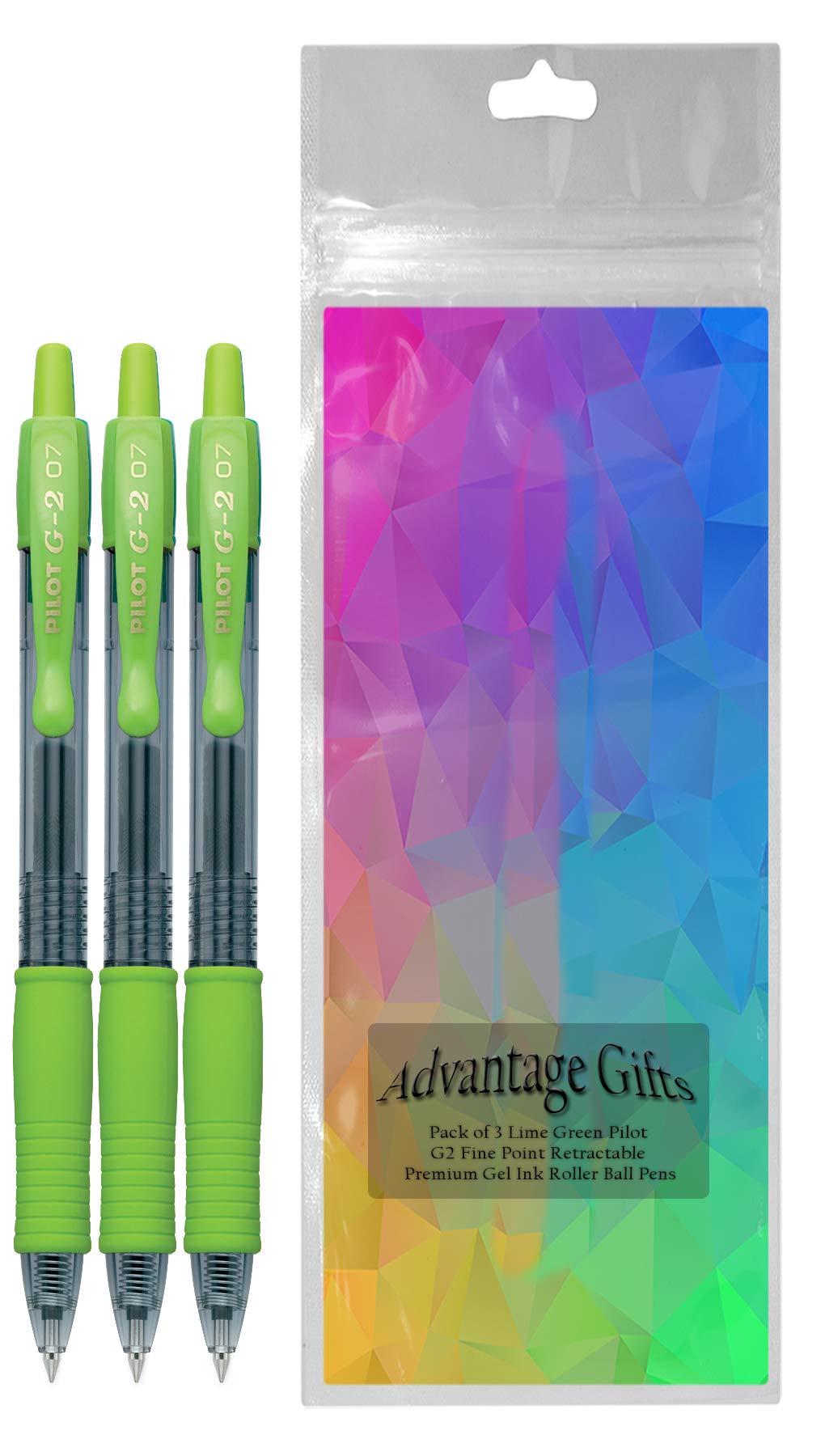 Advantage Gifts G2 Retractable Premium Gel Ink Roller Ball Pens Fine Point Fine Point (.7mm) Lime