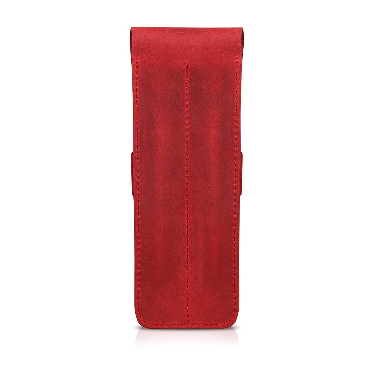 Londo Genuine Leather Pen and Pencil Case with Tuck in Flap, Stationery Bag - Two compartment