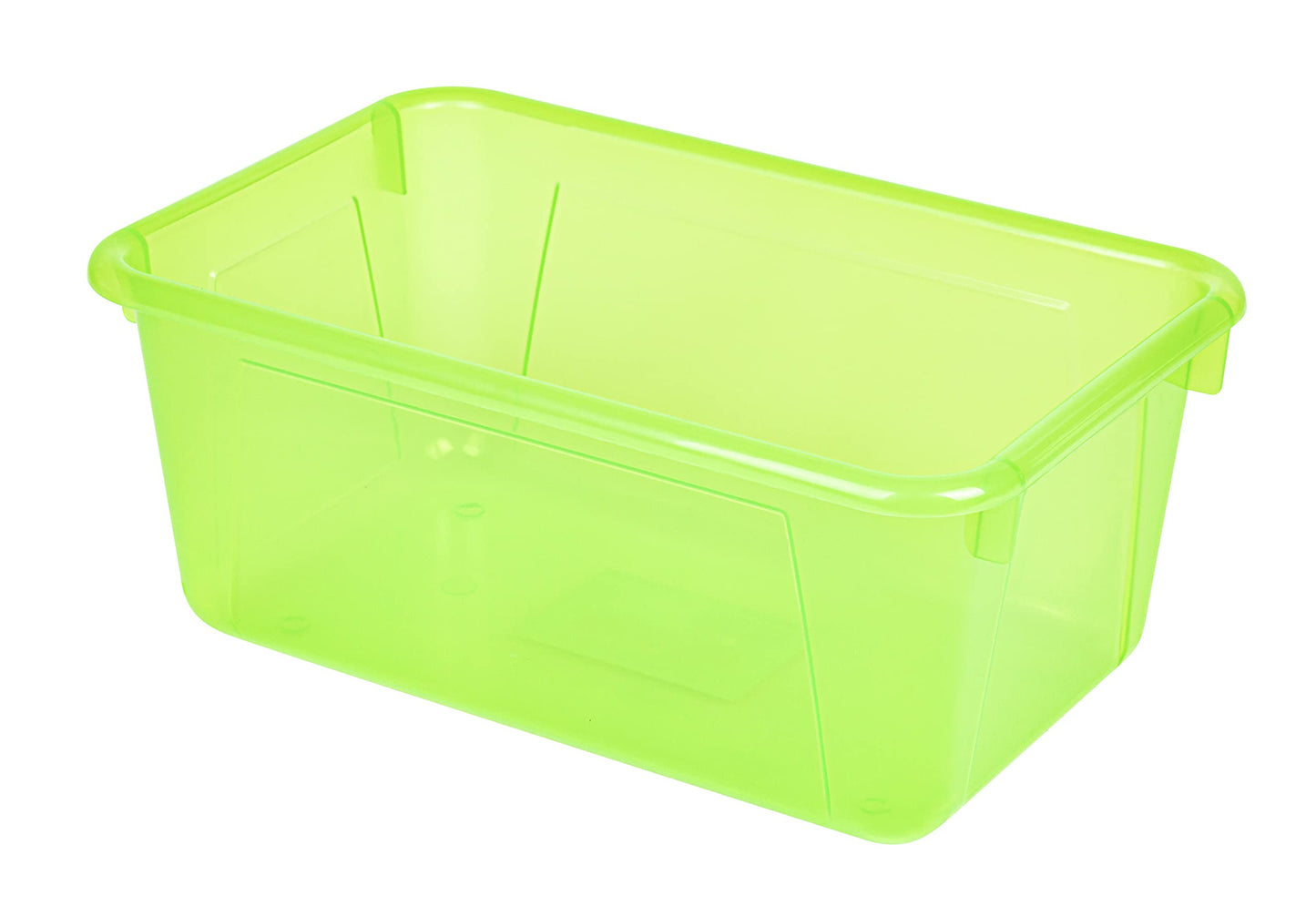 Storex Small Cubby Bins – Plastic Storage Containers for Classroom, 12.2 x 7.8 x 5.1 inches, Candy