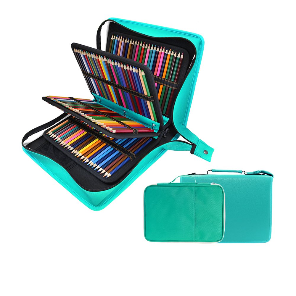 YOUSHARES 200 + 16 Slots Pencil Case & Extra Pencil Layer Holder - Bundle for Prismacolor