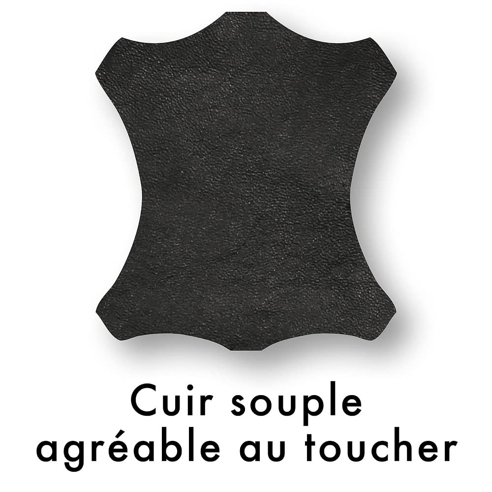 Clairefontaine Cuir Naturel Pencil Cases, Black, 13 centimeters, Small Flat