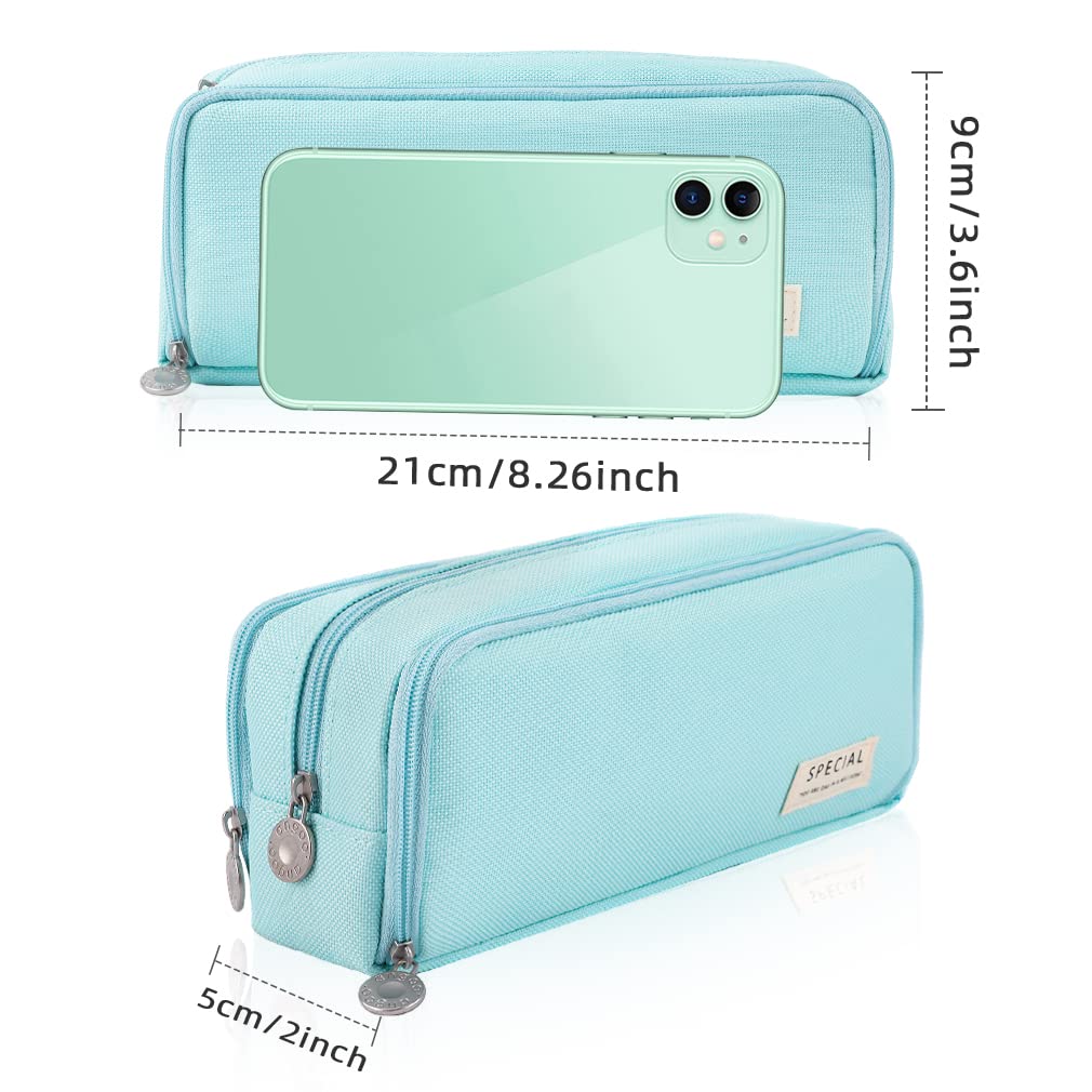 iSuperb Large Pencil Case 3 Compartments Pencil Pouch Big Capacity Pencil Bag for Kids Teen Girls