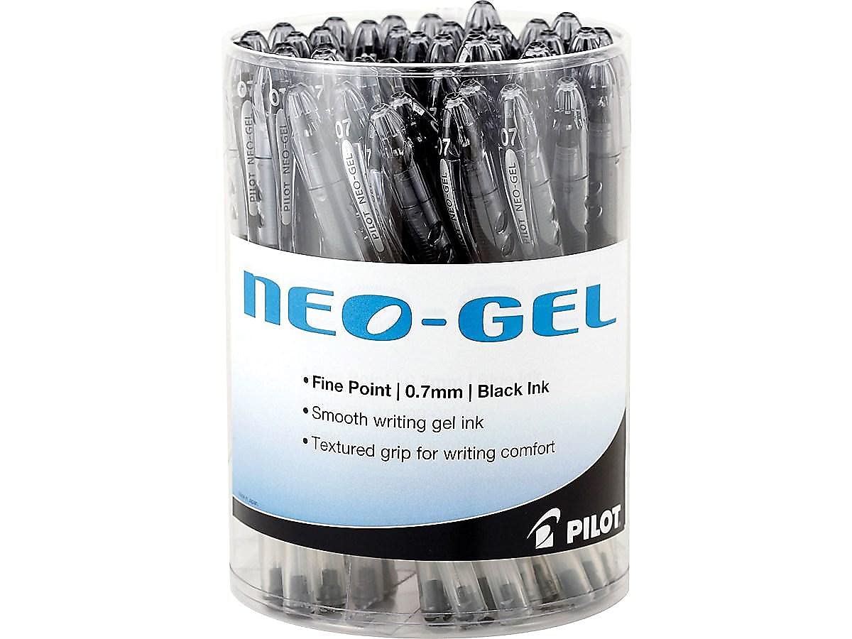 PILOT Neo-Gel Gel Pens, Fine Point, Black Ink