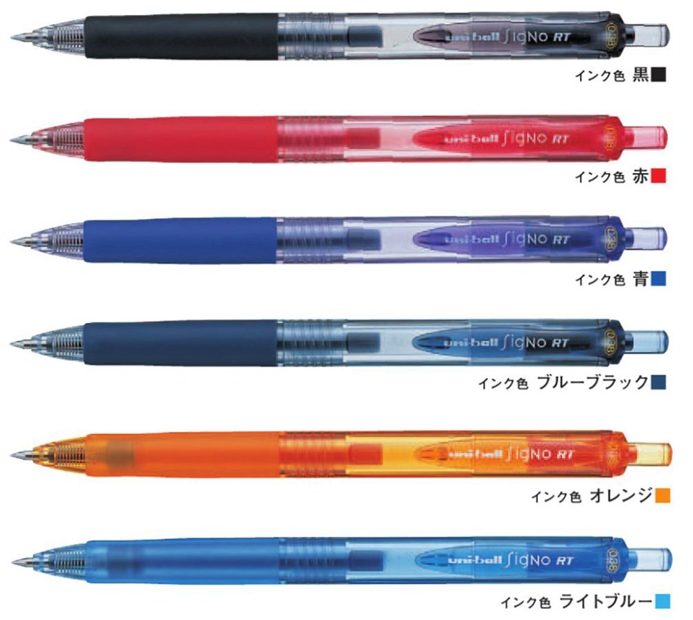 Mitsubishi Pencil UMN103.24 Gel Ballpoint Pen Signo RT 0.38 Black 10 Pens