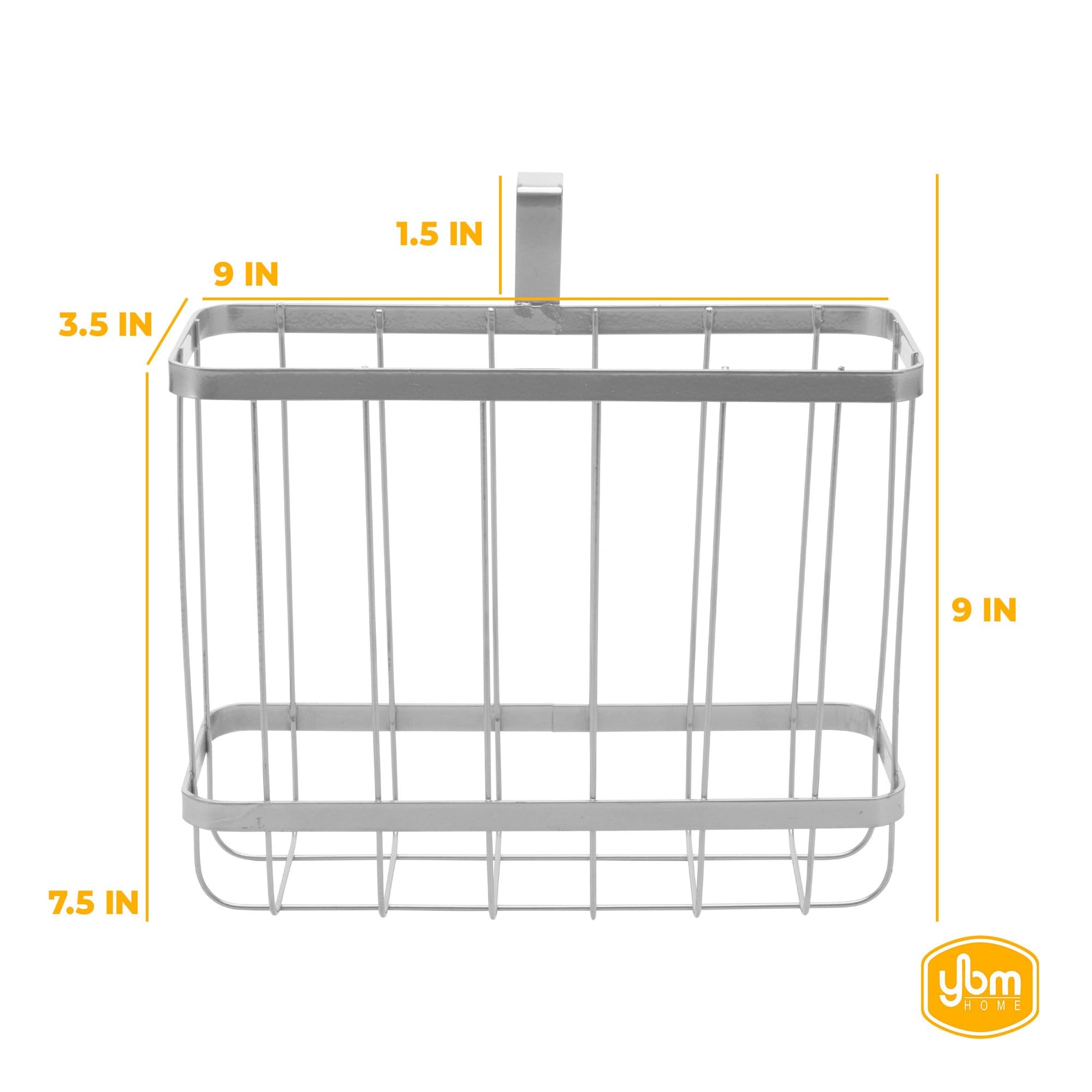 YBM HOME Over-The-Tank Toilet Magazine Holder and Newspaper Organizer Bin, Metal Standing Rack for