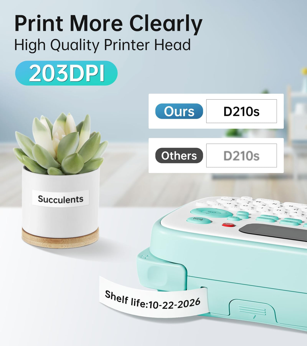 Vixic Label Makers, Label Maker with Different Fonts, D210S Labeler Machine