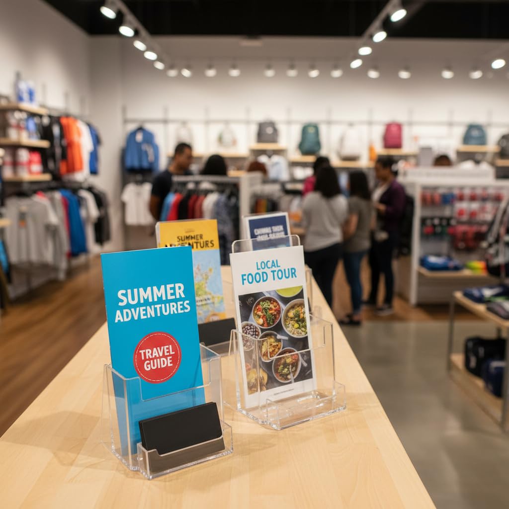 Azar Displays, 252922, Counter Brochure Holder for Trifold Flyers, Business Card or Gift Card