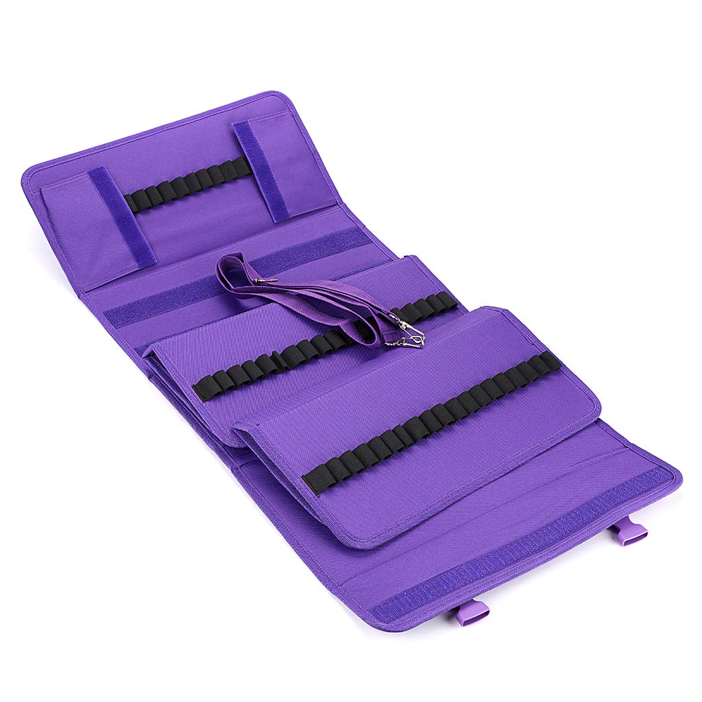BTSKY New 171 Slots Marker Case Lipstick Organizer-Canvas Markers Holder for Markers and Sketch