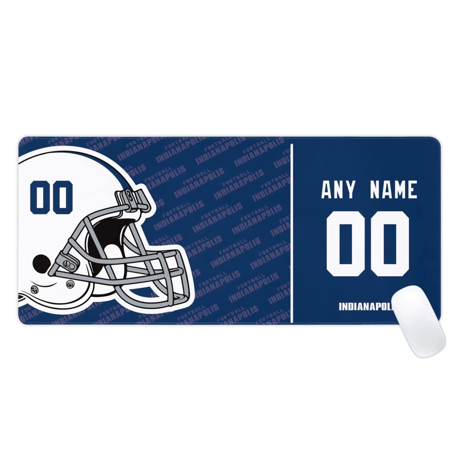 Indianapolis Mouse Pad Custom any Name and Number Desk Pad for Men Women Youth Gifts