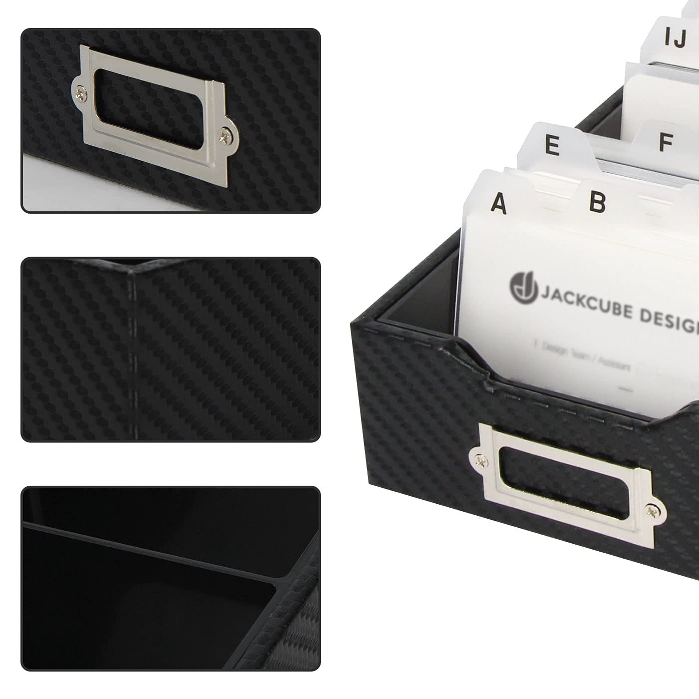 JackCubeDesign Carbon Fiber Business Card Organizer Coupon Holder Name Card Organizer Name Card