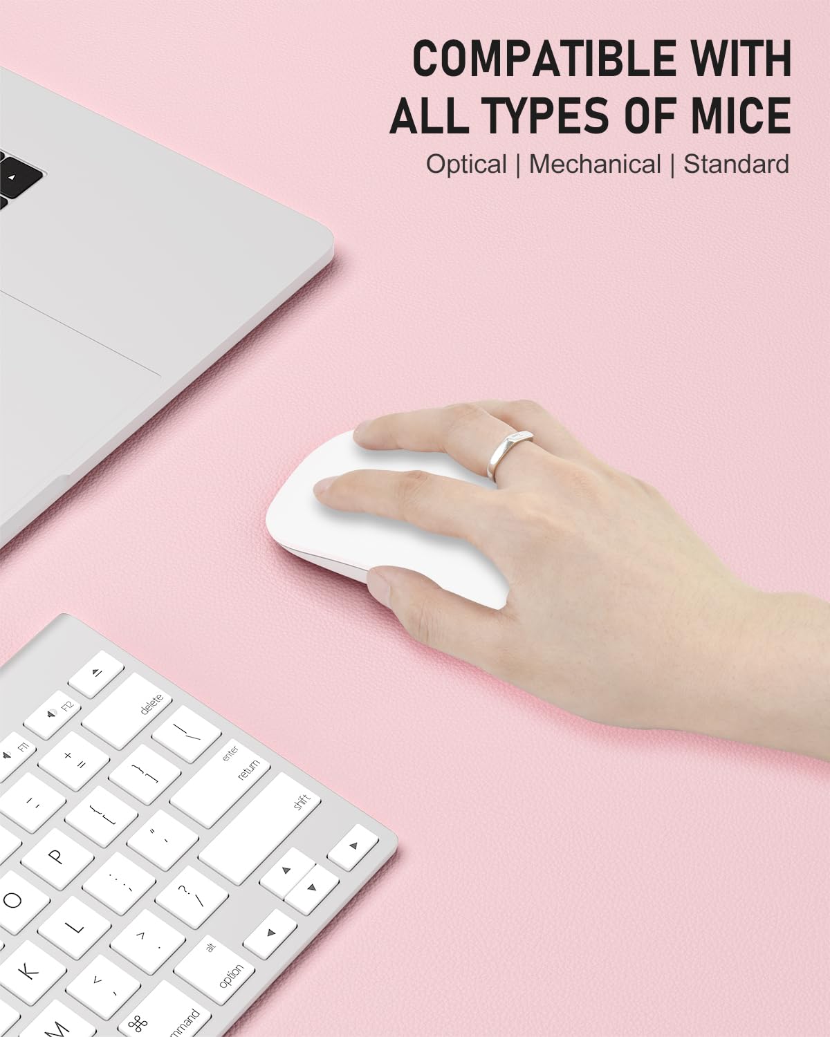 Niniubye Desk Pad, 48" x 17" PU Leather Non-Slip Desk Mat Large Mouse Pad for Desktop, Waterproof