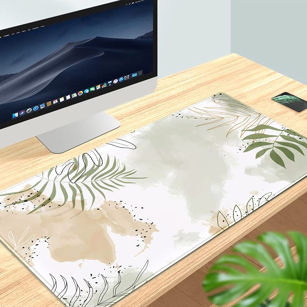 Keyboard mat Kawaii Mousepad Matcha Green Plant Abstract Accessories Desk pad Mouse mat for Desktop