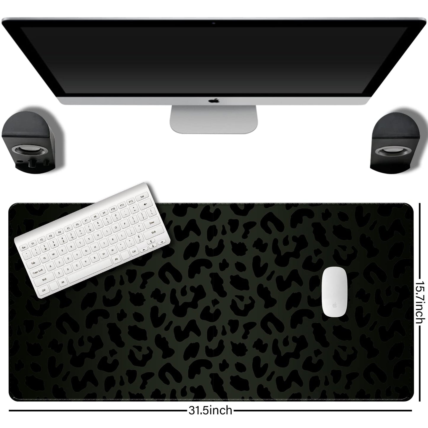 Deokke Extended Large Computer Gaming Mouse Pad Desk Mat(31.5×15.7 in),Desk Pad with Non-Slip Base