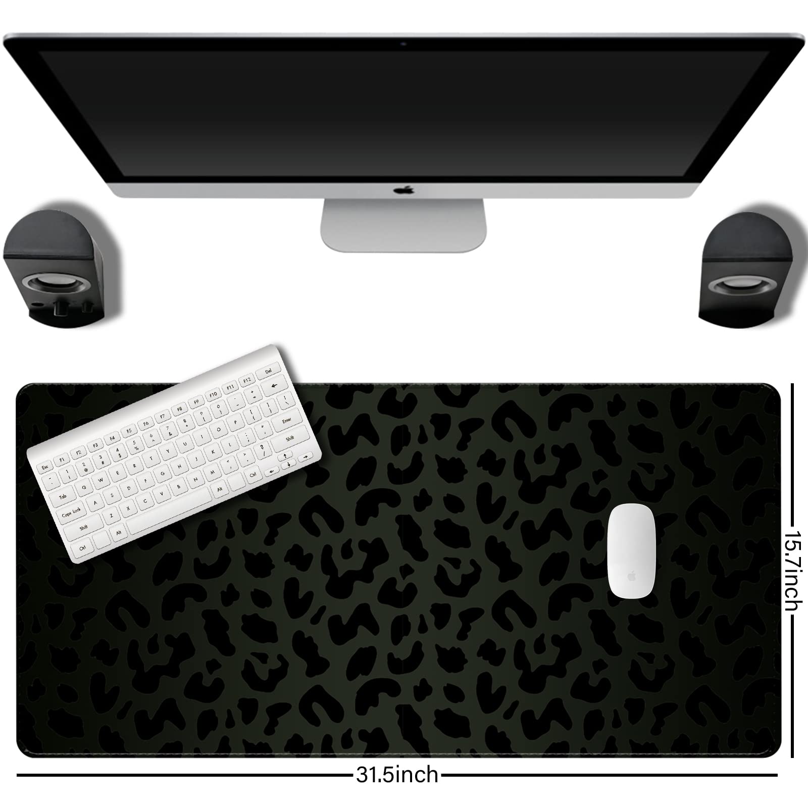 Deokke Extended Large Computer Gaming Mouse Pad Desk Mat(31.5×15.7 in),Desk Pad with Non-Slip Base