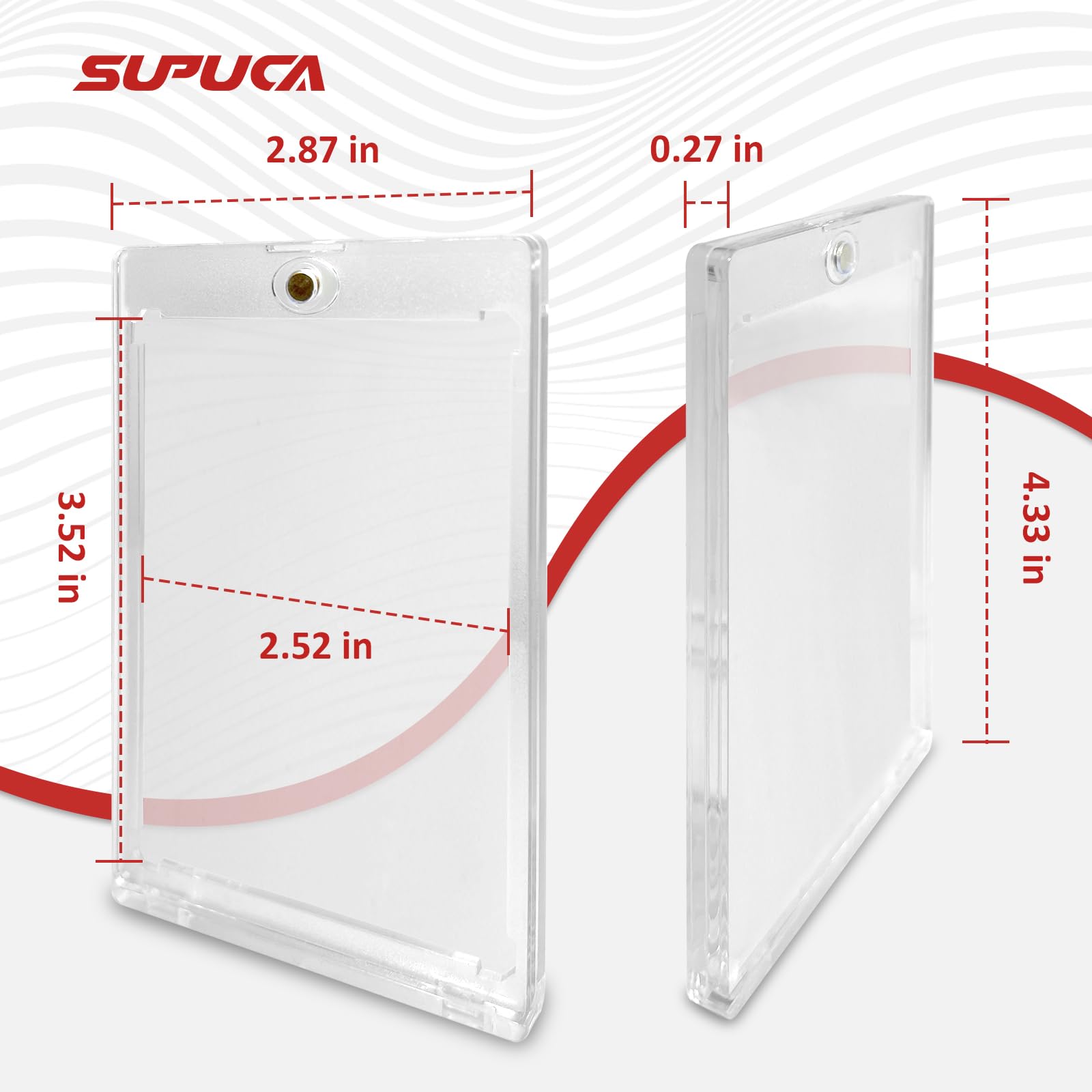 Supuca Magnetic Card Holder 20 Pack, 35PT One Touch Card Holder