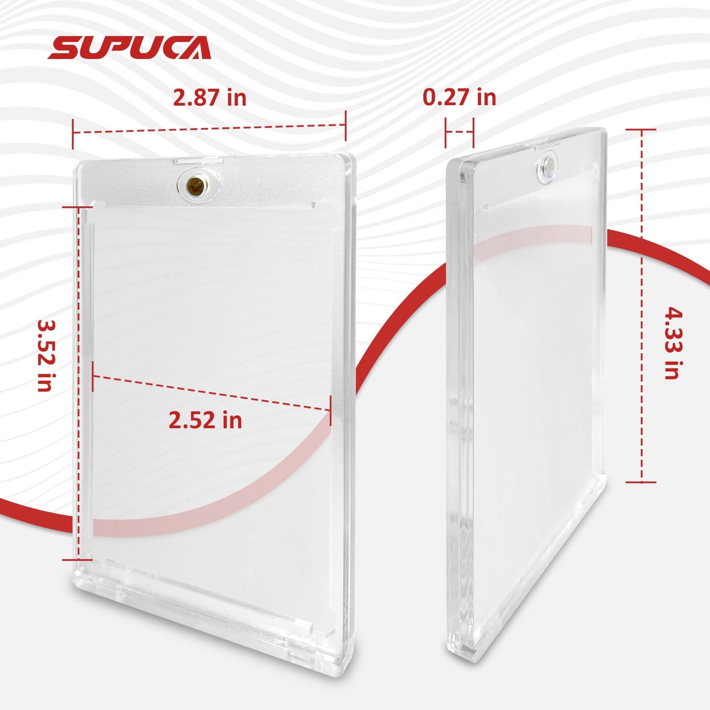 Supuca Magnetic Card Holder 50 Pack, 35PT One Touch Card Holder