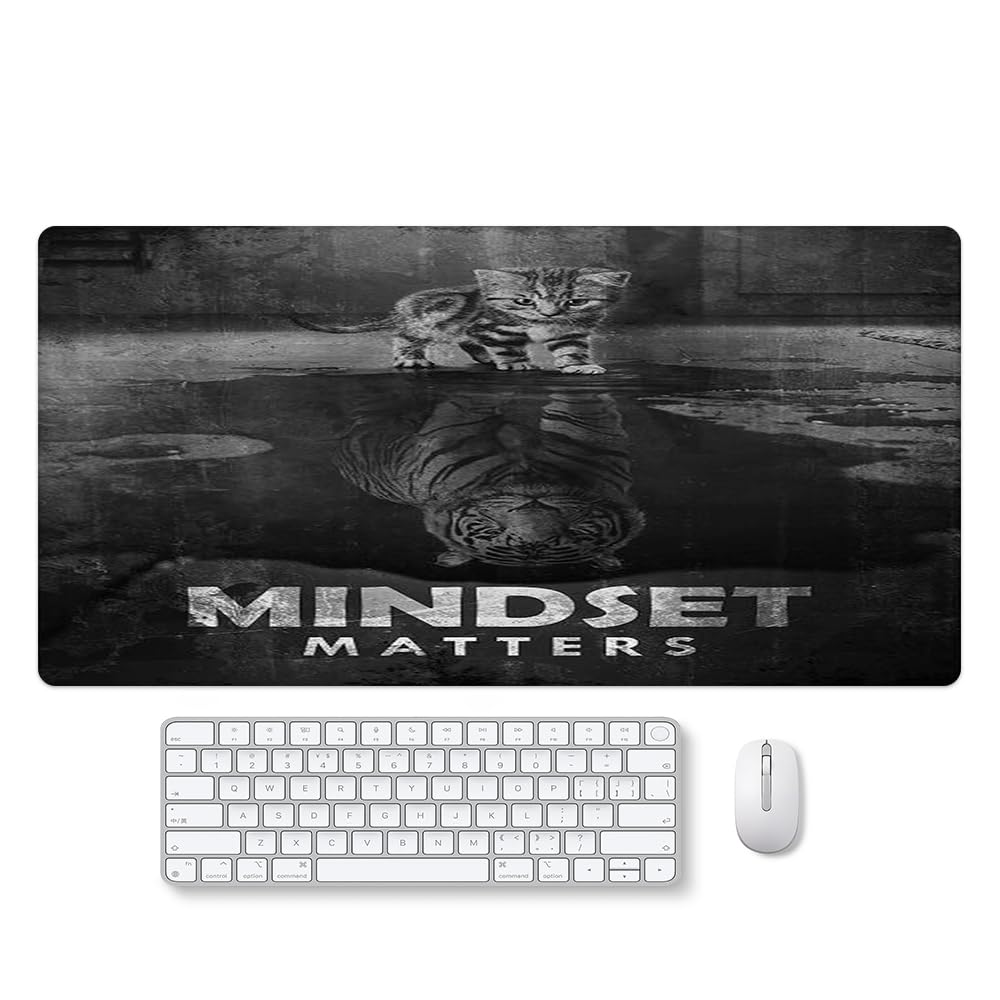 Reateforin Inspirational Positive Quote Large Mouse Pad Hungry for Success Motivational Mouse Pads