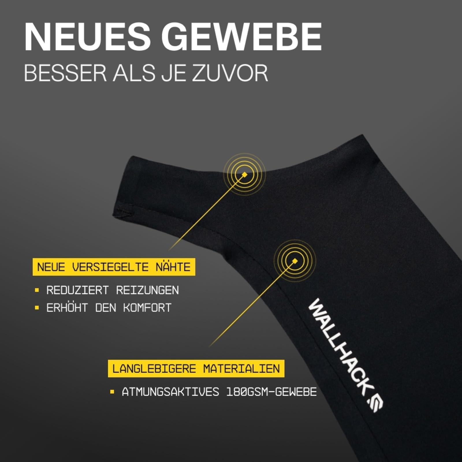 Wallhack Gaming Pro Sleeve | Low-Friction, High Comfort Performance | Improve comfort on cloth and