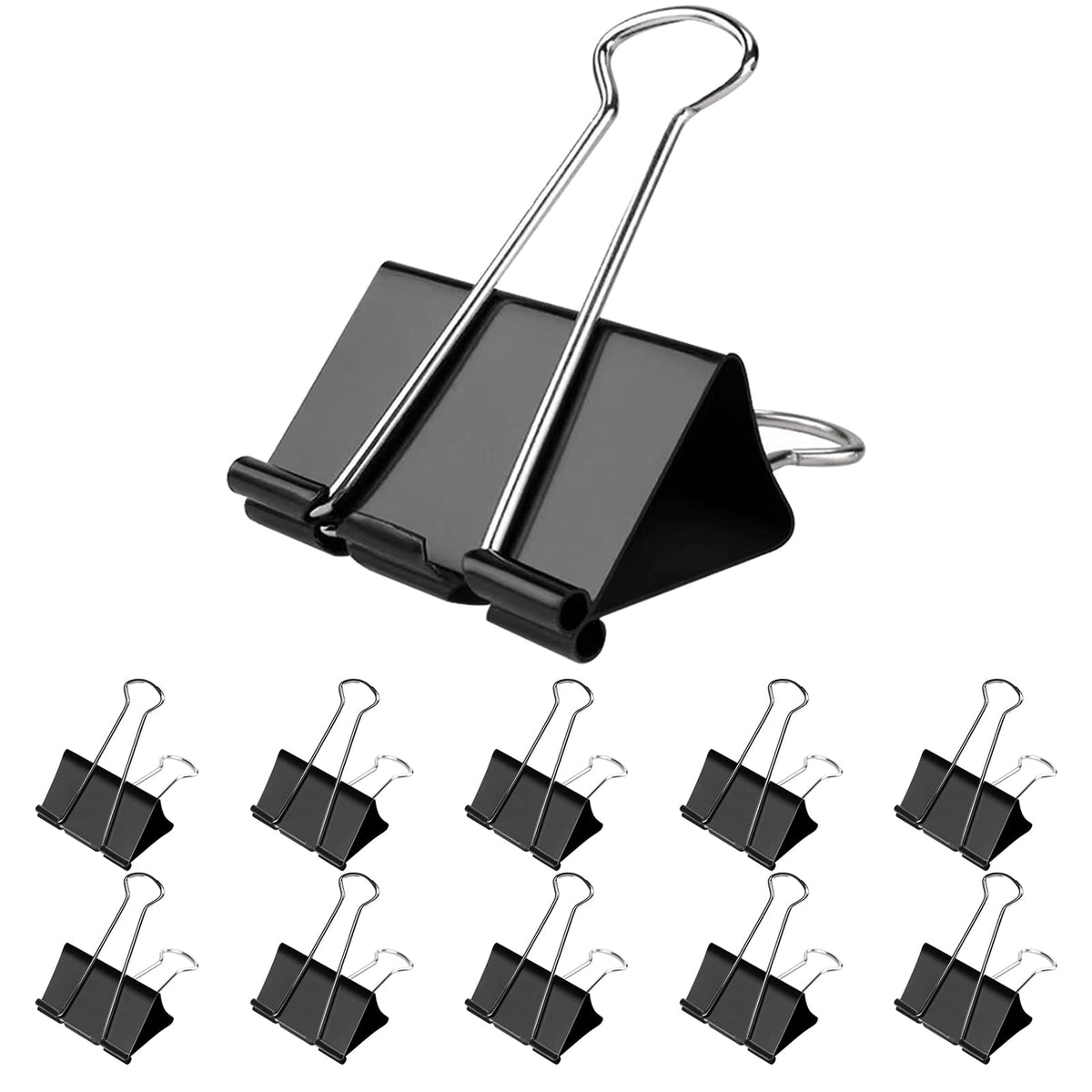 Nomatox Jumbo Binder Clips 3 inch,75mm Width,10 Pack Extra Large Binder Clips for Office,School and