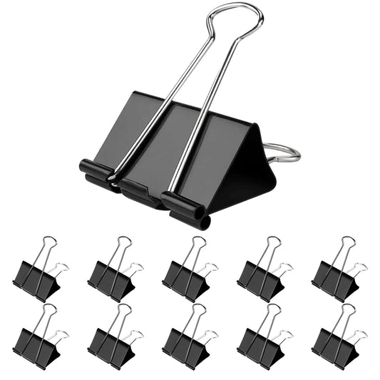 Nomatox Jumbo Binder Clips 3 inch,75mm Width,10 Pack Extra Large Binder Clips for Office,School and