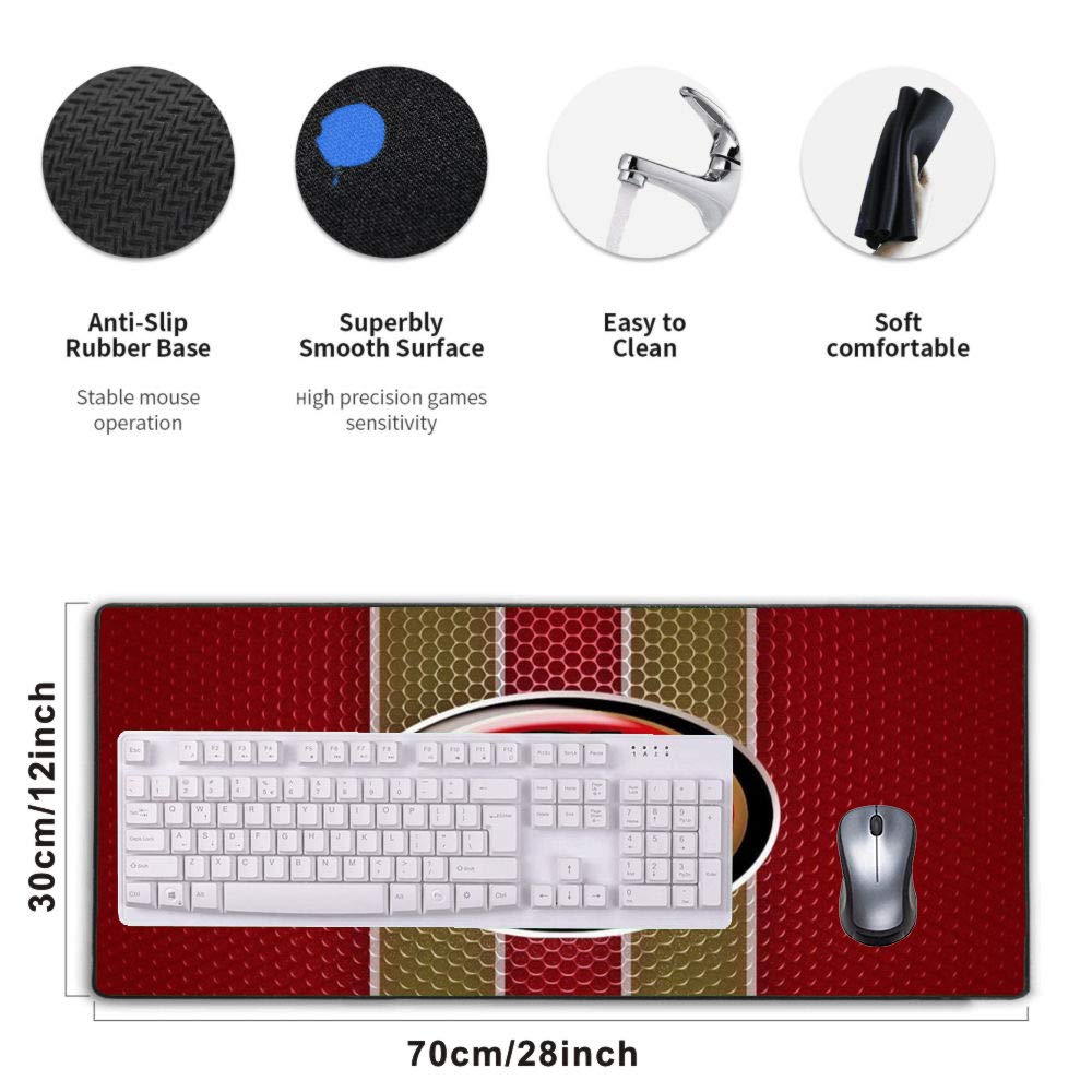 Large Gaming Mouse Pad,Stitched Edges Extended Mousepad with Non-Slip Rubber Base for Laptop
