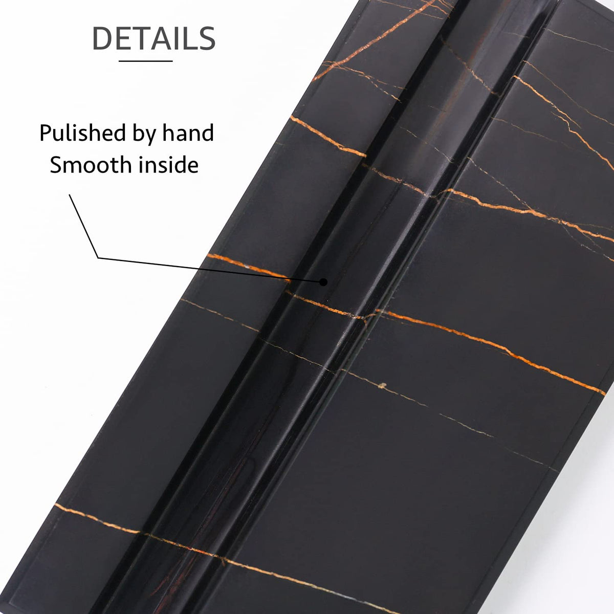 JIMEI Marble Business Card Holder for Desk, 25 Business Cards Display Stand