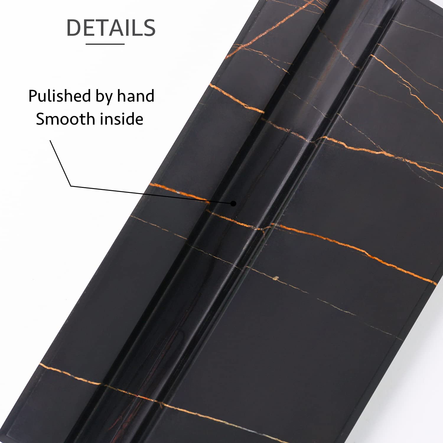 JIMEI Marble Business Card Holder for Desk, 25 Business Cards Display Stand
