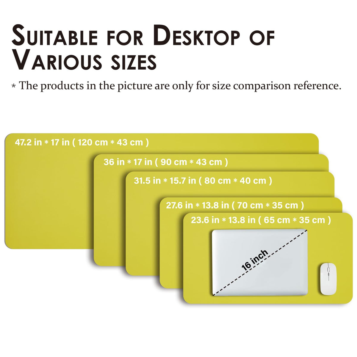 HOMIEAZICOZI Leather Desk Mat - Non-Slip PU Pad for Office and Home Organization Accessories Ideal