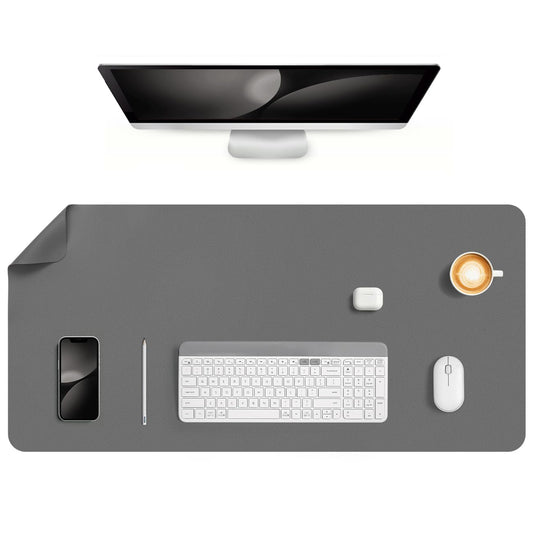 Jumdast Dual Sided Desk Pad Faux Leather Desk Mat Large Mouse Pad